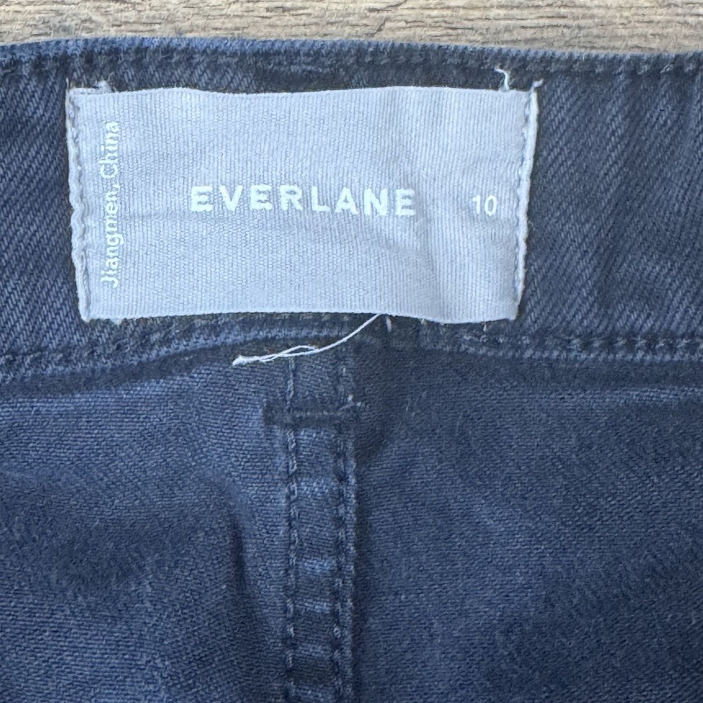 Everlane 10 Wide-Leg‎ Pants High Rise Stretch Black Denim Jeans Comfortable - Picture 4 of 9